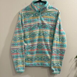 Chubbies Men’s Small  Boomshakalaka The Flame Commander 1/4 Zip Pullover Fleece